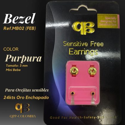 Bezel Purpura 24kts Oro Enchapado 3mm