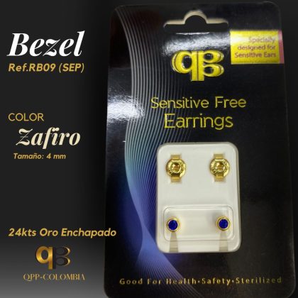 Bezel Zafiro 24kts Oro Enchapado 4mm